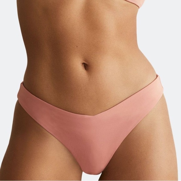 NWT Onia Chiara High Cut Cheeky Bikini Bottoms Nude (Pink) - Picture 1 of 4